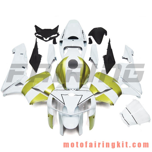 Fairing Kits Fit for CBR600RR 2005 2006 CBR600 RR 05 06 Plastic ABS Injection Mold Complete Motorcycle Body Aftermarket Bodywork Frame (White & Yellow) B092