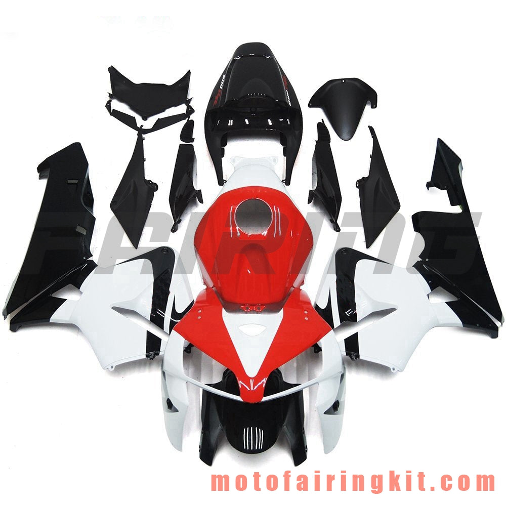 Fairing Kits Fit for CBR600RR 2005 2006 CBR600 RR 05 06 Plastic ABS Injection Mold Complete Motorcycle Body Aftermarket Bodywork Frame (Red & Black) B093