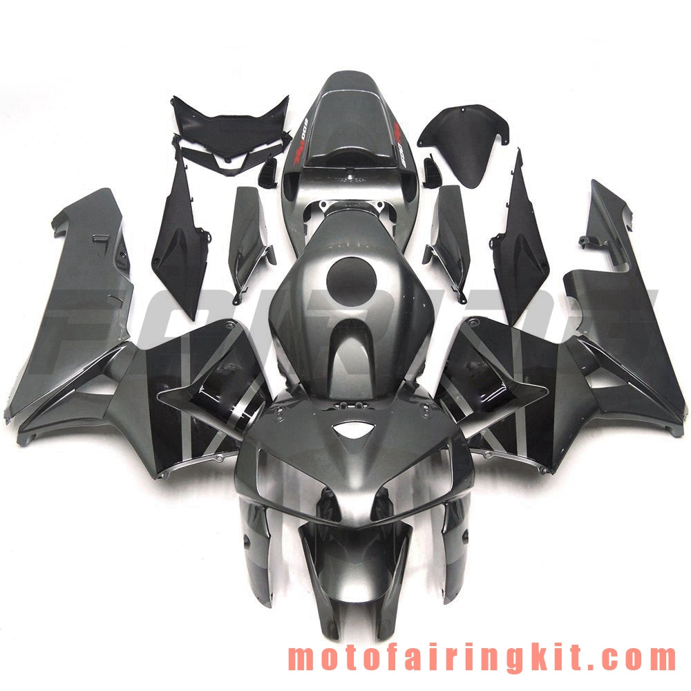 Kits de carenado aptos para CBR600RR 2005 2006 CBR600 RR 05 06 Molde de inyección de plástico ABS Carrocería completa para motocicleta Marco de carrocería de posventa (gris y negro) B094