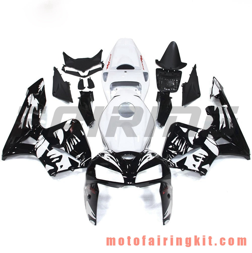 Fairing Kits Fit for CBR600RR 2005 2006 CBR600 RR 05 06 Plastic ABS Injection Mold Complete Motorcycle Body Aftermarket Bodywork Frame (White & Black) B095