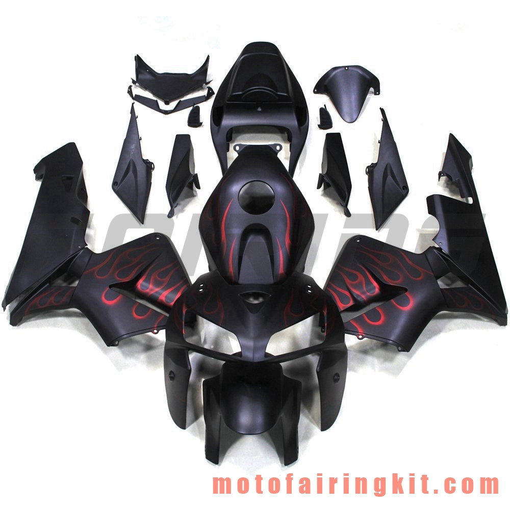 Fairing Kits Fit for CBR600RR 2005 2006 CBR600 RR 05 06 Plastic ABS Injection Mold Complete Motorcycle Body Aftermarket Bodywork Frame (Black) B096