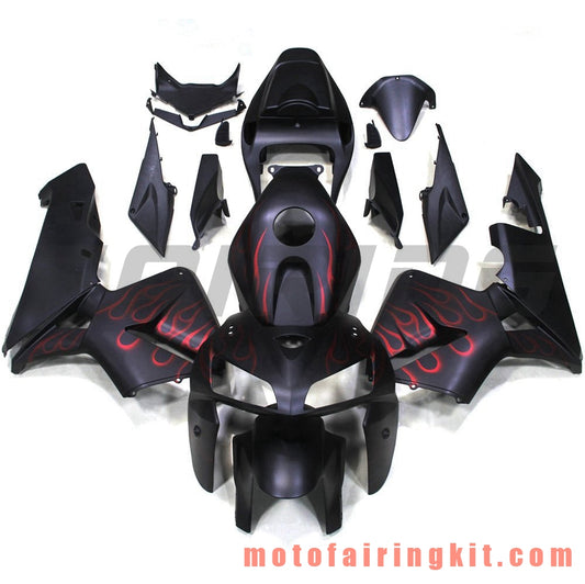 Kits de carenado aptos para CBR600RR 2005 2006 CBR600 RR 05 06 Molde de inyección de plástico ABS Carrocería completa para motocicleta Carrocería del mercado de accesorios Marco (negro) B096