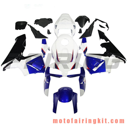 Kits de carenado aptos para CBR600RR 2005 2006 CBR600 RR 05 06 Molde de inyección de plástico ABS Carrocería completa para motocicleta Carrocería del mercado de accesorios Marco (blanco y azul) B108