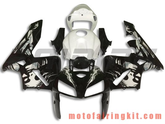 Fairing Kits Fit for CBR600RR 2005 2006 CBR600 RR 05 06 Plastic ABS Injection Mold Complete Motorcycle Body Aftermarket Bodywork Frame (Black & White) B117