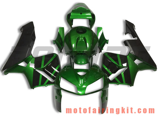 Fairing Kits Fit for CBR600RR 2005 2006 CBR600 RR 05 06 Plastic ABS Injection Mold Complete Motorcycle Body Aftermarket Bodywork Frame (Green & Black) B118