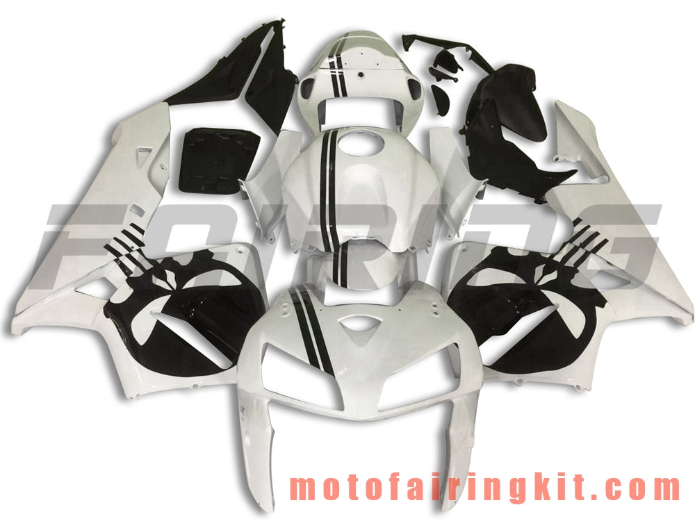 Fairing Kits Fit for CBR600RR 2005 2006 CBR600 RR 05 06 Plastic ABS Injection Mold Complete Motorcycle Body Aftermarket Bodywork Frame (White & Black) B120