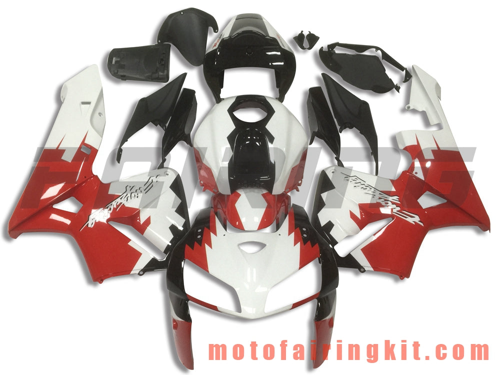 Fairing Kits Fit for CBR600RR 2005 2006 CBR600 RR 05 06 Plastic ABS Injection Mold Complete Motorcycle Body Aftermarket Bodywork Frame (Red & White) B124