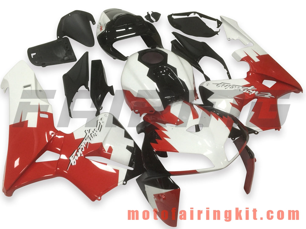 Fairing Kits Fit for CBR600RR 2005 2006 CBR600 RR 05 06 Plastic ABS Injection Mold Complete Motorcycle Body Aftermarket Bodywork Frame (Red & White) B124