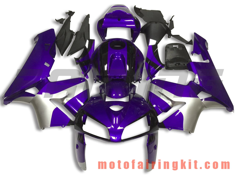 Fairing Kits Fit for CBR600RR 2005 2006 CBR600 RR 05 06 Plastic ABS Injection Mold Complete Motorcycle Body Aftermarket Bodywork Frame (Purple & Silver) B126