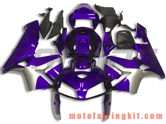 Kits de carenado aptos para CBR600RR 2005 2006 CBR600 RR 05 06 Molde de inyección de plástico ABS Carrocería completa para motocicleta Carrocería del mercado de accesorios Marco (púrpura y plata) B126