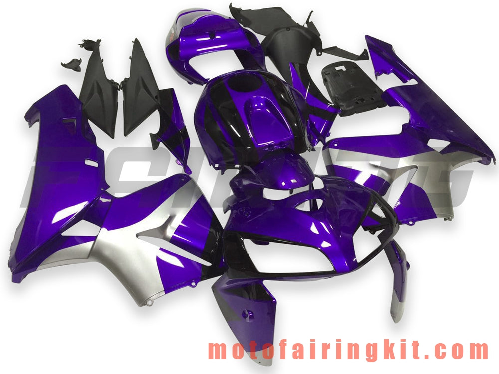 Fairing Kits Fit for CBR600RR 2005 2006 CBR600 RR 05 06 Plastic ABS Injection Mold Complete Motorcycle Body Aftermarket Bodywork Frame (Purple & Silver) B126