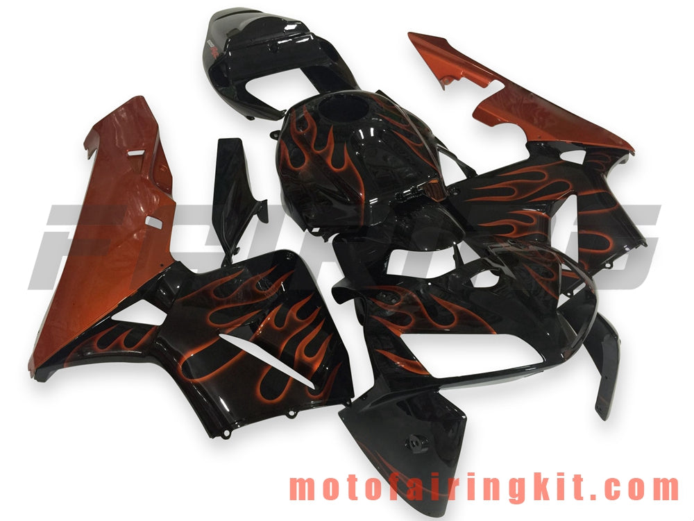 フェアリングキット CBR600RR 2005 2006 CBR600 RR 05 06 プラスチック ABS 射出成形 完全なオートバイボディ アフターマーケットボディワークフレーム (ブラック &amp; オレンジ) B129