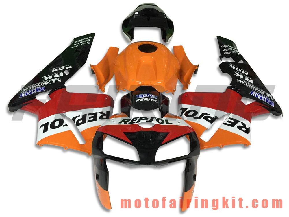 Fairing Kits Fit for CBR600RR 2005 2006 CBR600 RR 05 06 Plastic ABS Injection Mold Complete Motorcycle Body Aftermarket Bodywork Frame (Orange & Black) B130