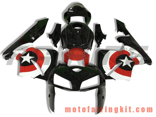 Kits de carenado aptos para CBR600RR 2005 2006 CBR600 RR 05 06 Molde de inyección de plástico ABS Carrocería completa para motocicleta Carrocería del mercado de accesorios Marco (negro y rojo) B131