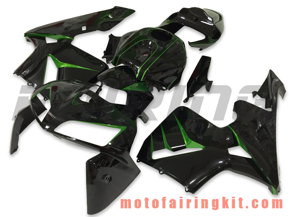 Fairing Kits Fit for CBR600RR 2005 2006 CBR600 RR 05 06 Plastic ABS Injection Mold Complete Motorcycle Body Aftermarket Bodywork Frame (Black & Green) B132