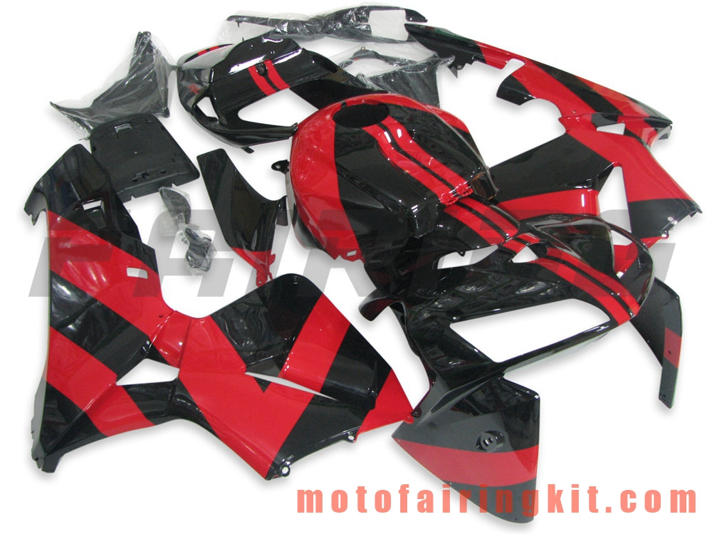 Fairing Kits Fit for CBR600RR 2005 2006 CBR600 RR 05 06 Plastic ABS Injection Mold Complete Motorcycle Body Aftermarket Bodywork Frame (Black & Red) B134