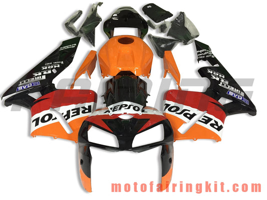 Fairing Kits Fit for CBR600RR 2005 2006 CBR600 RR 05 06 Plastic ABS Injection Mold Complete Motorcycle Body Aftermarket Bodywork Frame (Orange & Black) B136