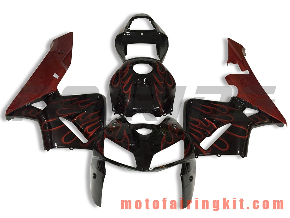 Kits de carenado aptos para CBR600RR 2005 2006 CBR600 RR 05 06 Molde de inyección de plástico ABS Carrocería completa para motocicleta Carrocería del mercado de accesorios Marco (negro y rojo oscuro) B140