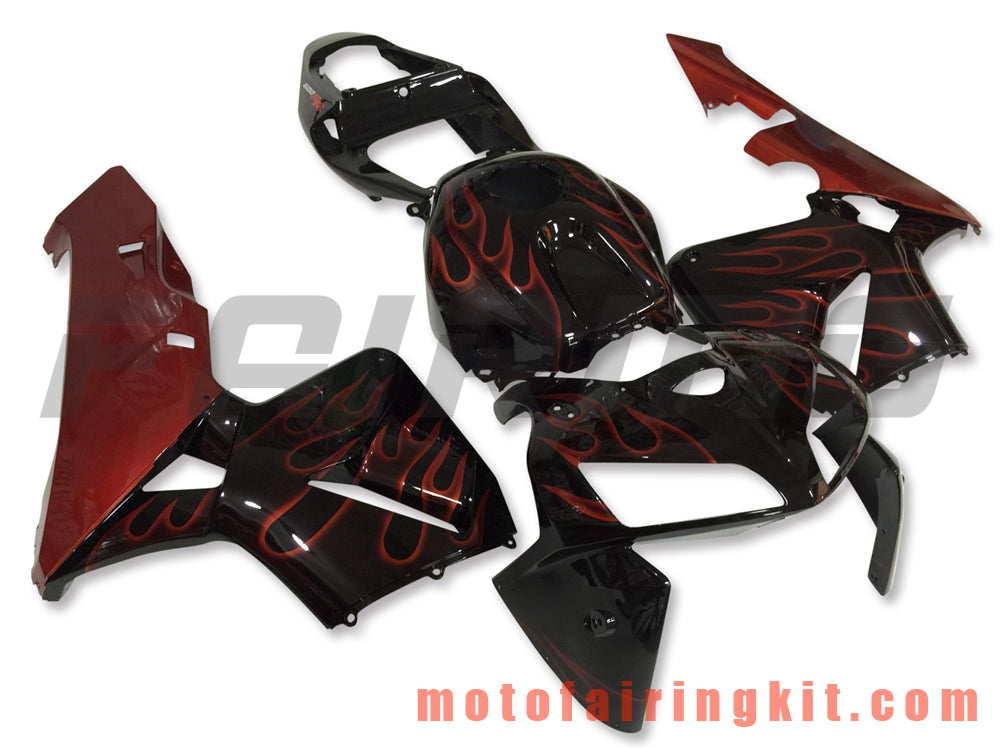 Fairing Kits Fit for CBR600RR 2005 2006 CBR600 RR 05 06 Plastic ABS Injection Mold Complete Motorcycle Body Aftermarket Bodywork Frame (Black & Deep Red) B140