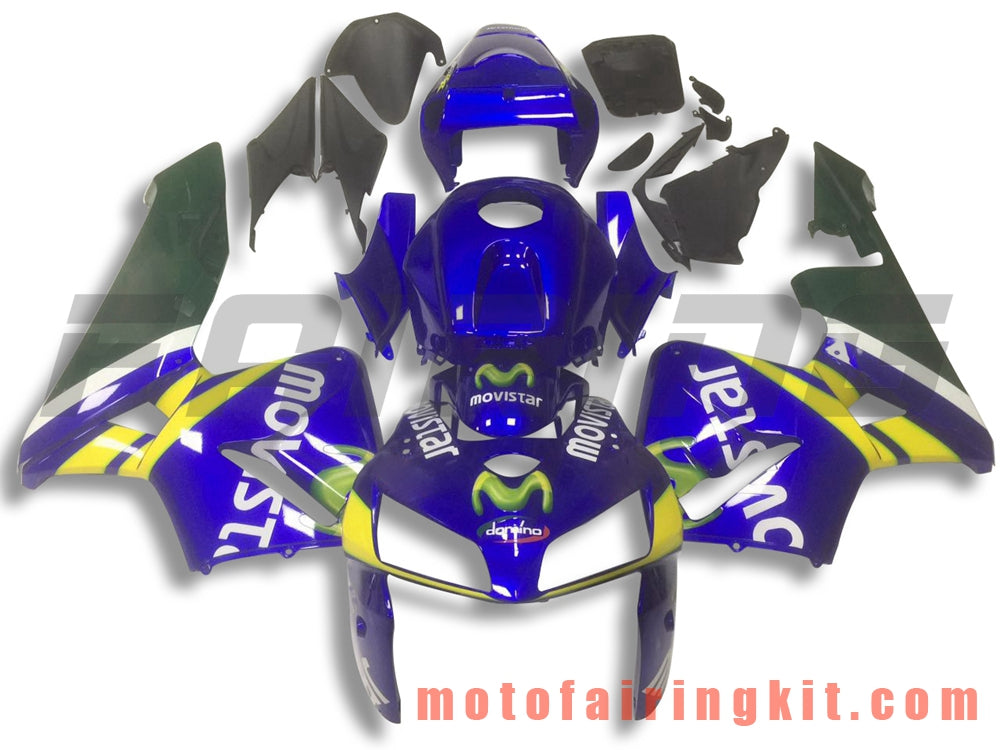 フェアリングキット CBR600RR 2005 2006 CBR600 RR 05 06 プラスチック ABS 射出成形 完全なオートバイボディ アフターマーケットボディワークフレーム (ブルー &amp; イエロー) B142