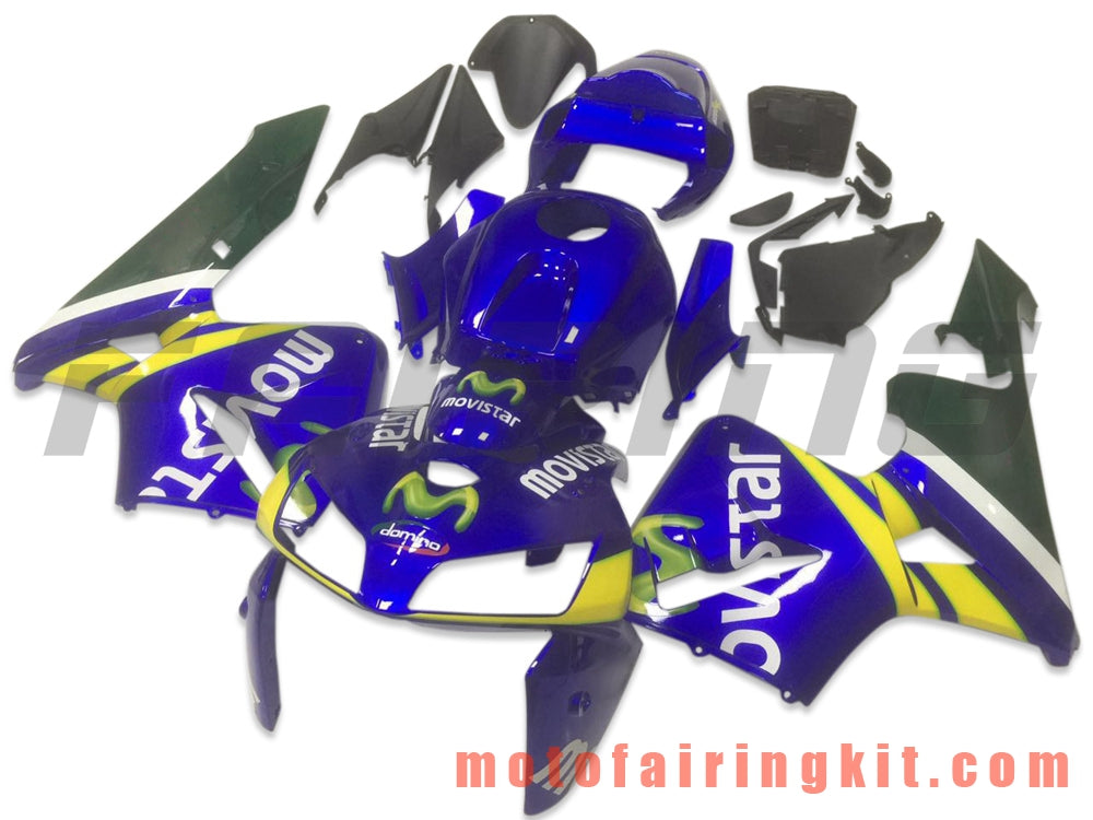 Fairing Kits Fit for CBR600RR 2005 2006 CBR600 RR 05 06 Plastic ABS Injection Mold Complete Motorcycle Body Aftermarket Bodywork Frame (Blue & Yellow) B142