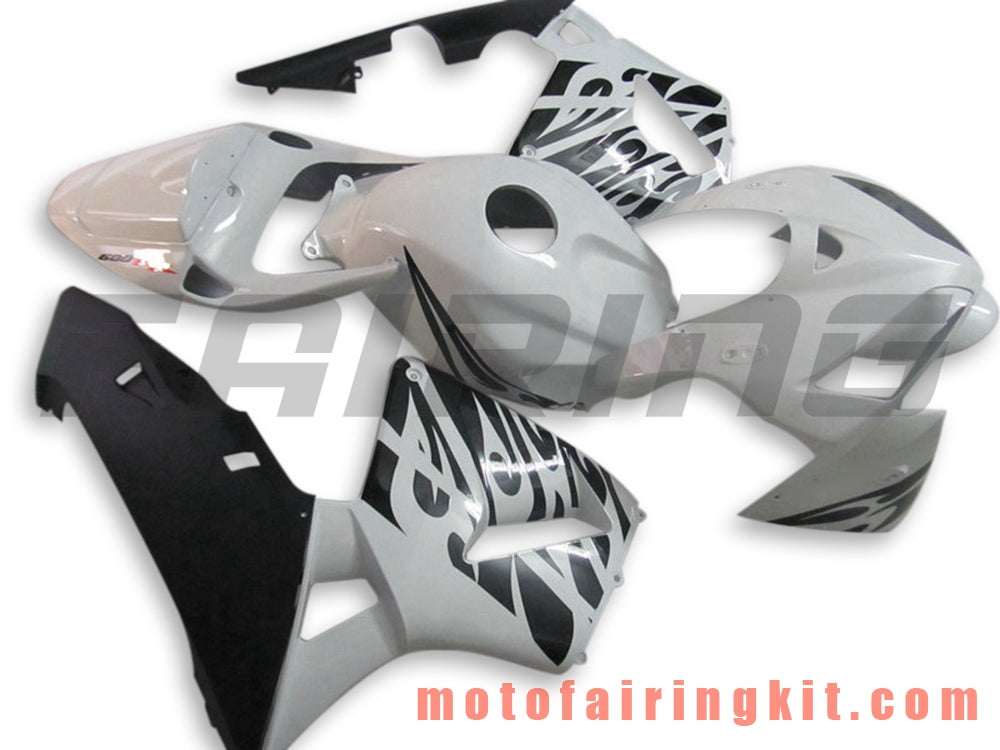 Fairing Kits Fit for CBR600RR 2005 2006 CBR600 RR 05 06 Plastic ABS Injection Mold Complete Motorcycle Body Aftermarket Bodywork Frame (White & Black) B144