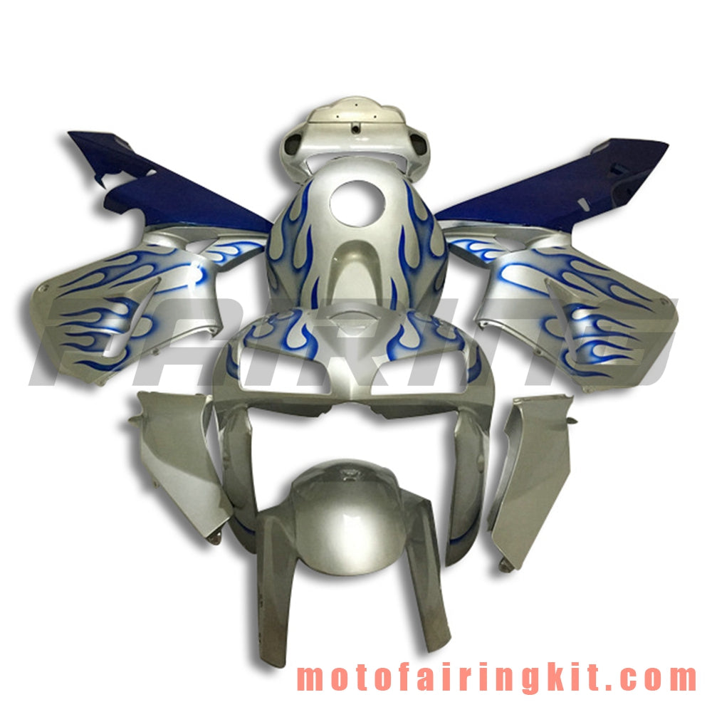 Fairing Kits Fit for CBR600RR 2005 2006 CBR600 RR 05 06 Plastic ABS Injection Mold Complete Motorcycle Body Aftermarket Bodywork Frame (Silver & Blue) B145