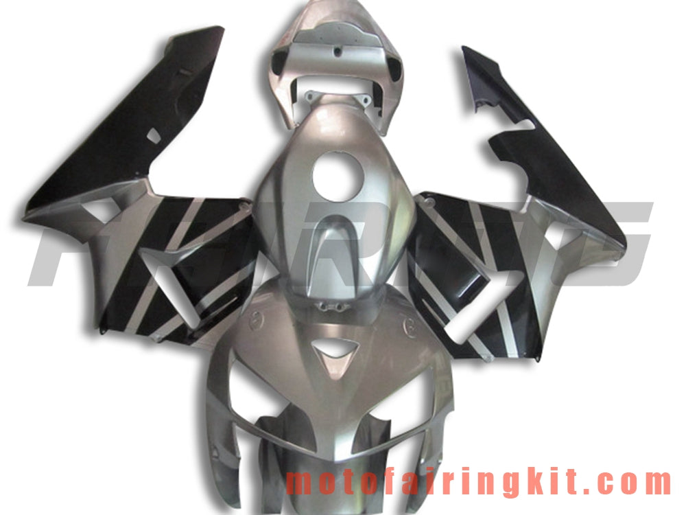 Fairing Kits Fit for CBR600RR 2005 2006 CBR600 RR 05 06 Plastic ABS Injection Mold Complete Motorcycle Body Aftermarket Bodywork Frame (Silver & Black) B146