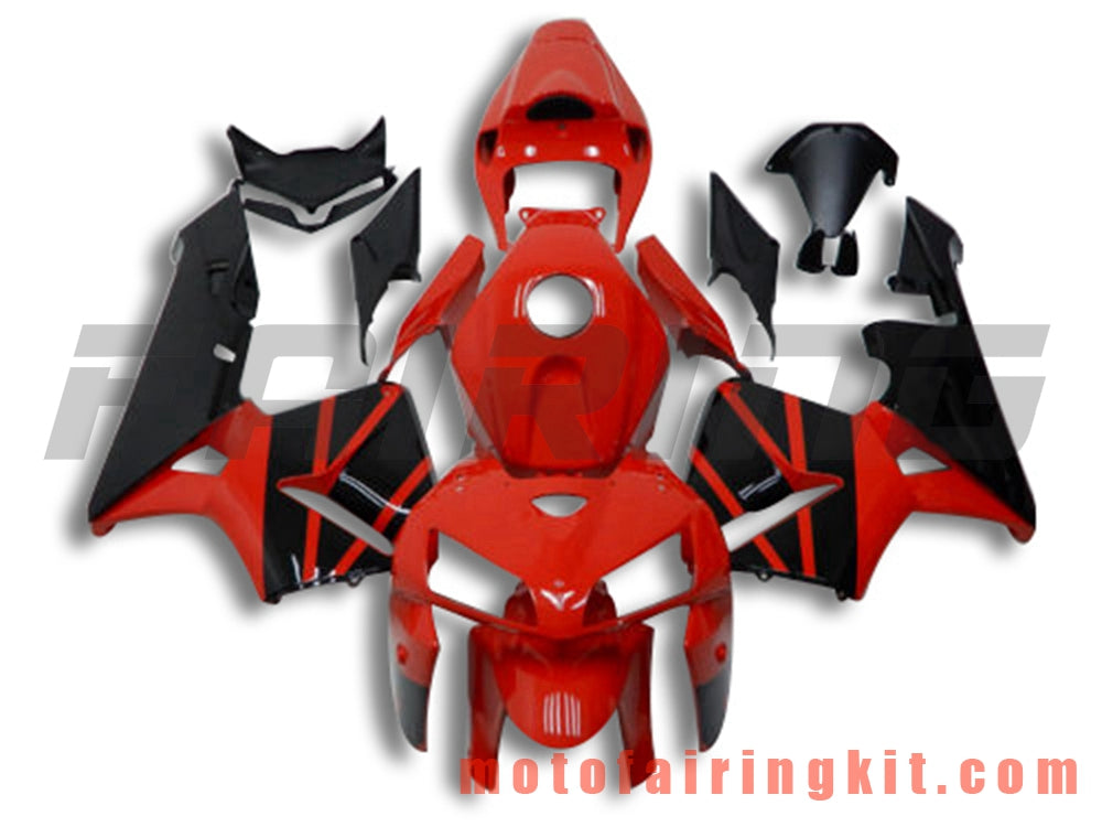 Fairing Kits Fit for CBR600RR 2005 2006 CBR600 RR 05 06 Plastic ABS Injection Mold Complete Motorcycle Body Aftermarket Bodywork Frame (Red & Black) B147