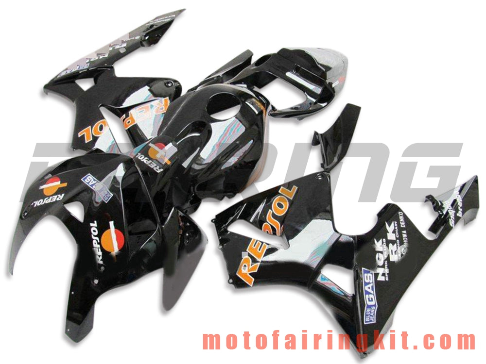 Fairing Kits Fit for CBR600RR 2005 2006 CBR600 RR 05 06 Plastic ABS Injection Mold Complete Motorcycle Body Aftermarket Bodywork Frame (Black) B151