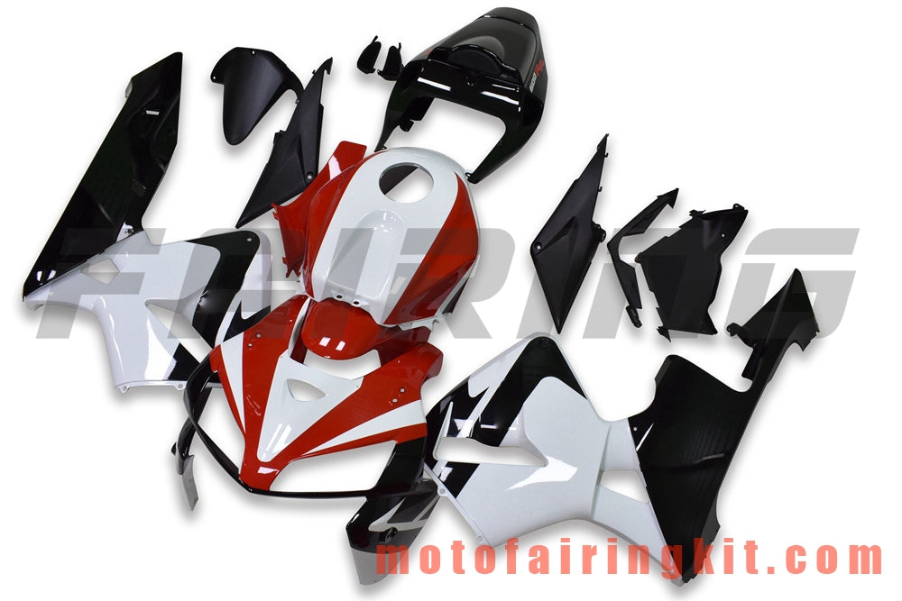 フェアリングキット CBR600RR 2005 2006 CBR600 RR 05 06 プラスチック ABS 射出成形 完全なオートバイボディ アフターマーケットボディワークフレーム (レッド &amp; ブラック) B171