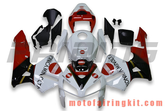 Fairing Kits Fit for CBR600RR 2005 2006 CBR600 RR 05 06 Plastic ABS Injection Mold Complete Motorcycle Body Aftermarket Bodywork Frame (White & Red) B173