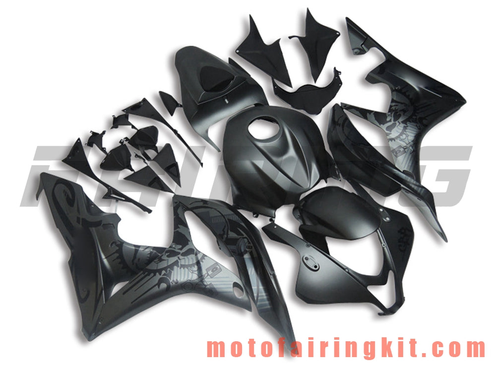 フェアリングキット CBR600RR 2007 2008 CBR 600RR 07 08 プラスチック ABS 射出成形 完全なオートバイボディ アフターマーケットボディワークフレーム (ブラック) B003