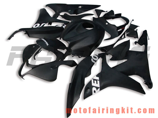 Kits de carenado aptos para CBR600RR 2007 2008 CBR 600RR 07 08 Molde de inyección de plástico ABS Carrocería completa para motocicleta Marco de carrocería de posventa (negro) B005