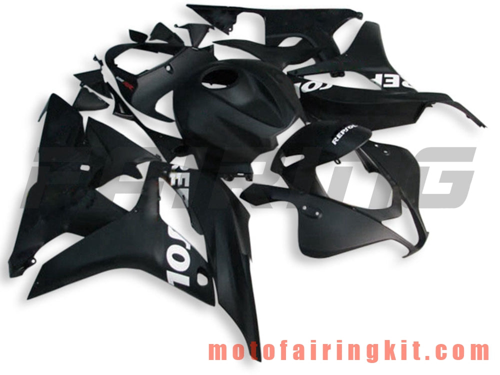 フェアリングキット CBR600RR 2007 2008 CBR 600RR 07 08 プラスチック ABS 射出成形 完全なオートバイボディ アフターマーケットボディワークフレーム (ブラック) B005