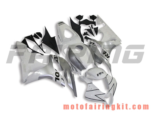 Kits de carenado aptos para CBR600RR 2007 2008 CBR 600RR 07 08 Molde de inyección de plástico ABS Carrocería completa para motocicleta Carrocería del mercado de accesorios Marco (blanco y plateado) B008