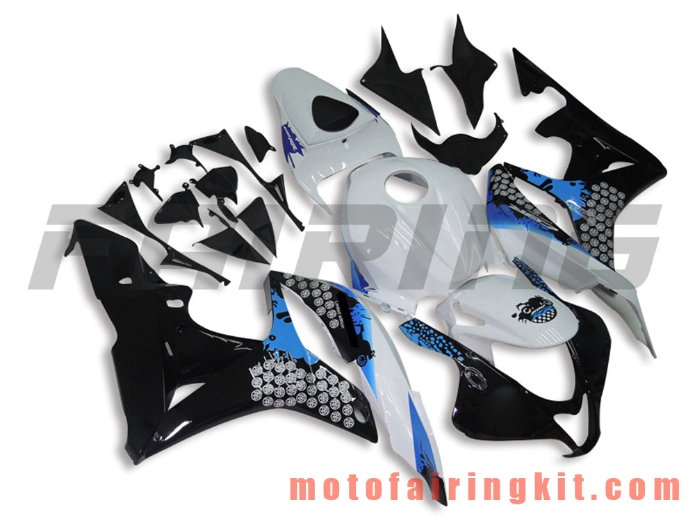 Kits de carenado aptos para CBR600RR 2007 2008 CBR 600RR 07 08 Molde de inyección de plástico ABS Carrocería completa para motocicleta Marco de carrocería de posventa (blanco y negro) B018