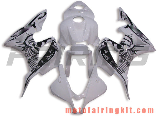 Kits de carenado aptos para CBR600RR 2007 2008 CBR 600RR 07 08 Molde de inyección de plástico ABS Carrocería completa para motocicleta Marco de carrocería de posventa (blanco y negro) B019