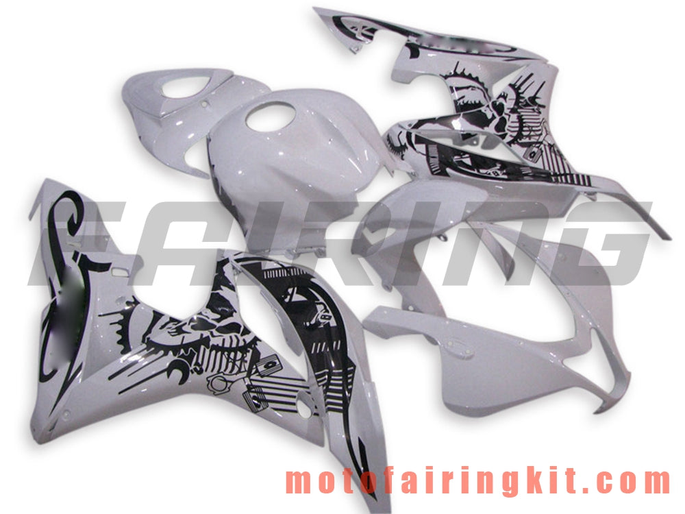 Kits de carenado aptos para CBR600RR 2007 2008 CBR 600RR 07 08 Molde de inyección de plástico ABS Carrocería completa para motocicleta Marco de carrocería de posventa (blanco y negro) B019