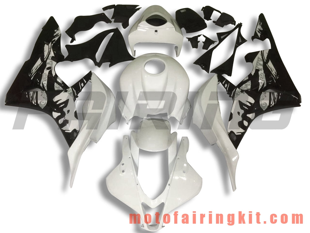 Fairing Kits Fit for CBR600RR 2007 2008 CBR 600RR 07 08 Plastic ABS Injection Mold Complete Motorcycle Body Aftermarket Bodywork Frame (White & Black) B029