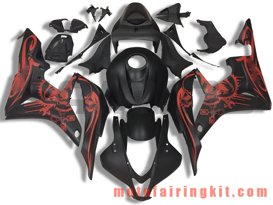 Fairing Kits Fit for CBR600RR 2007 2008 CBR 600RR 07 08 Plastic ABS Injection Mold Complete Motorcycle Body Aftermarket Bodywork Frame (Black & Orange) B032