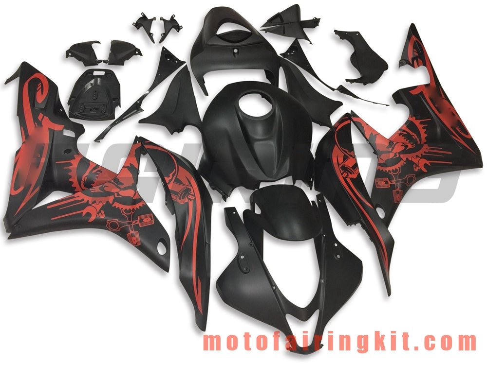 Fairing Kits Fit for CBR600RR 2007 2008 CBR 600RR 07 08 Plastic ABS Injection Mold Complete Motorcycle Body Aftermarket Bodywork Frame (Black & Orange) B032