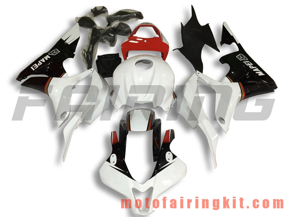 Fairing Kits Fit for CBR600RR 2007 2008 CBR 600RR 07 08 Plastic ABS Injection Mold Complete Motorcycle Body Aftermarket Bodywork Frame (White & Black) B037