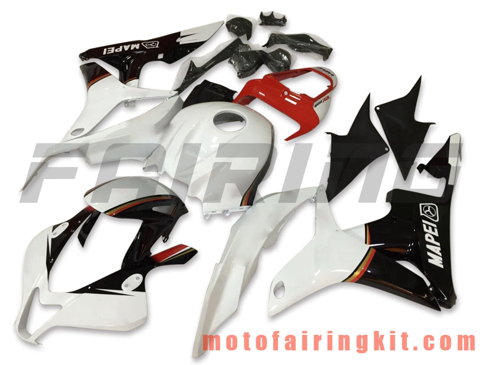 Fairing Kits Fit for CBR600RR 2007 2008 CBR 600RR 07 08 Plastic ABS Injection Mold Complete Motorcycle Body Aftermarket Bodywork Frame (White & Black) B037