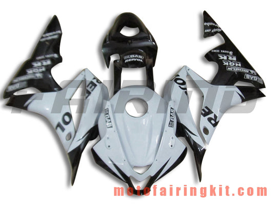 フェアリングキット CBR600RR 2007 2008 CBR 600RR 07 08 プラスチック ABS 射出成形 完全なオートバイボディ アフターマーケットボディワークフレーム (ホワイト &amp; ブラック) B040