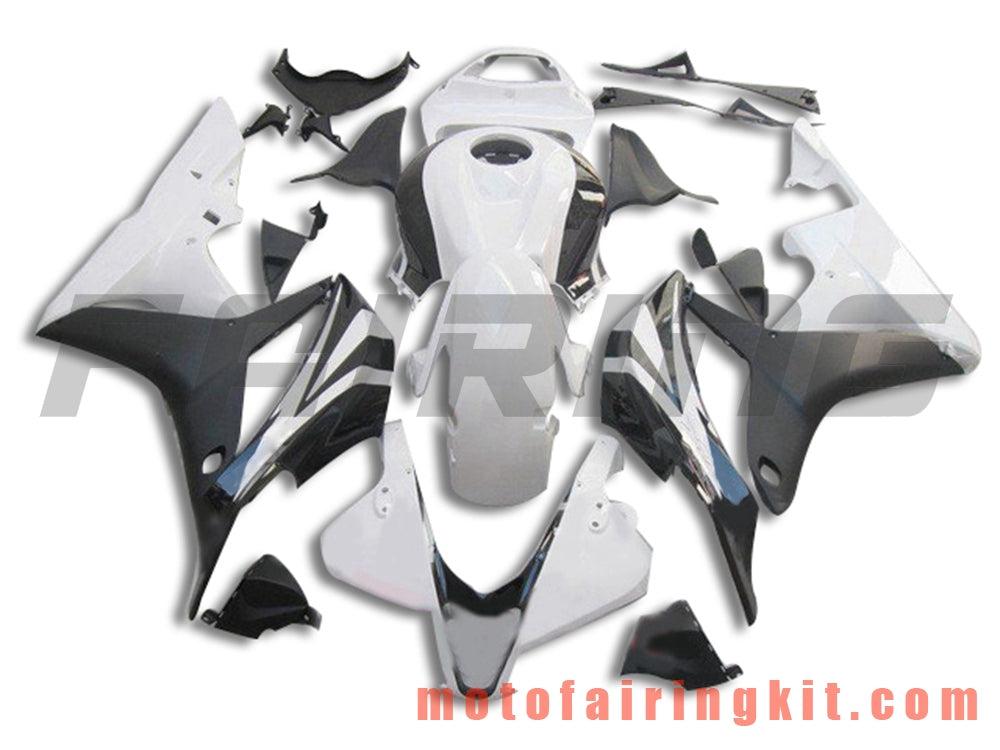 Kits de carenado aptos para CBR600RR 2007 2008 CBR 600RR 07 08 Molde de inyección de plástico ABS Carrocería completa para motocicleta Marco de carrocería de posventa (blanco y negro) B041