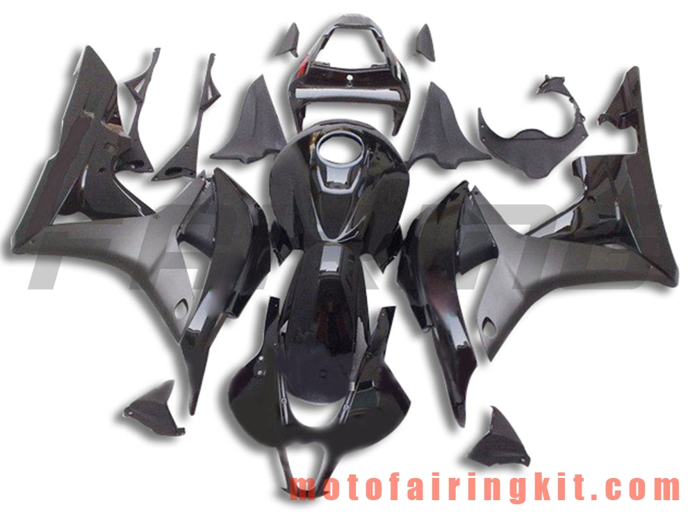 Kits de carenado aptos para CBR600RR 2007 2008 CBR 600RR 07 08 Molde de inyección de plástico ABS Carrocería completa para motocicleta Marco de carrocería de posventa (negro) B042