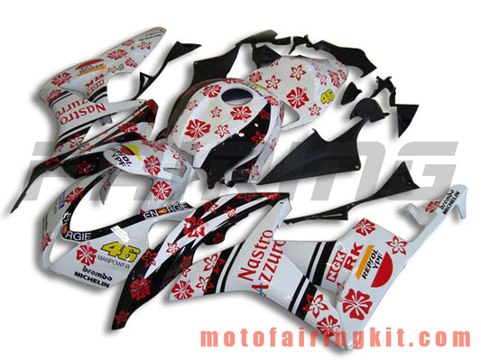 Fairing Kits Fit for CBR600RR 2007 2008 CBR 600RR 07 08 Plastic ABS Injection Mold Complete Motorcycle Body Aftermarket Bodywork Frame (White & Red) B043