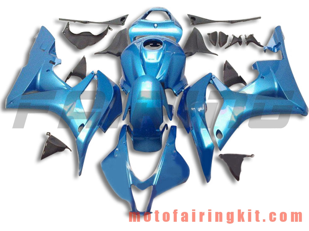 Kits de carenado aptos para CBR600RR 2007 2008 CBR 600RR 07 08 Molde de inyección de plástico ABS Carrocería completa para motocicleta Carrocería del mercado de accesorios Marco (azul) B044