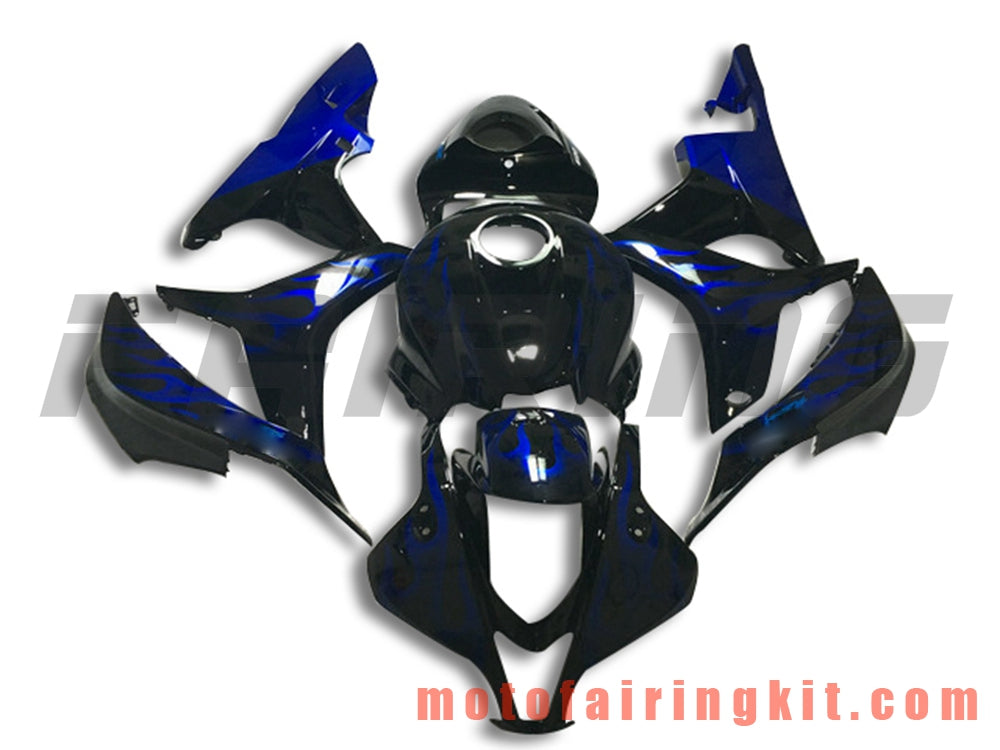 Fairing Kits Fit for CBR600RR 2007 2008 CBR 600RR 07 08 Plastic ABS Injection Mold Complete Motorcycle Body Aftermarket Bodywork Frame (Black & Blue) B045